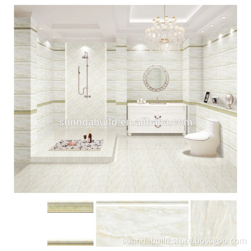 lovely digital kitchen wall tile and floor tile match motif border